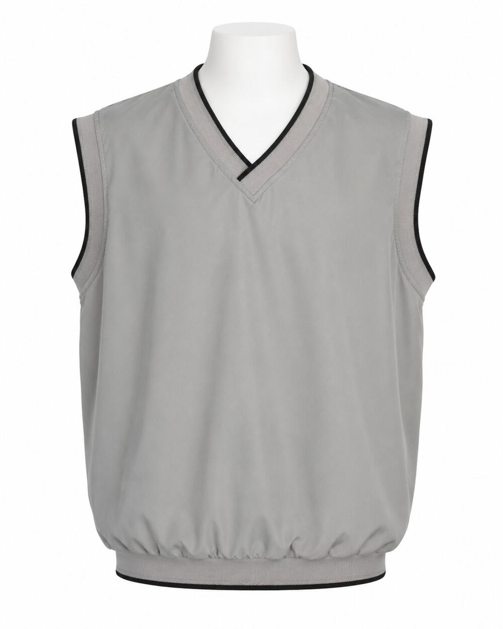 Snake Eyes Windwear Golf Wind Vest Gray Black Zip Pockets Pullover Mens XL
